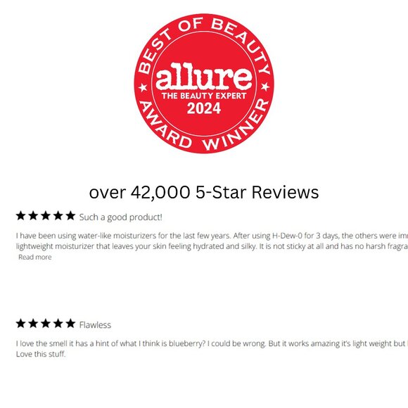 DEW OF THE GODS H-DEW-O Blue Spirulina Gel Moisturizer + Jade Roller | Stone NEW - Picture 5 of 10